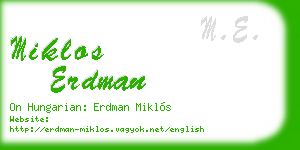 miklos erdman business card